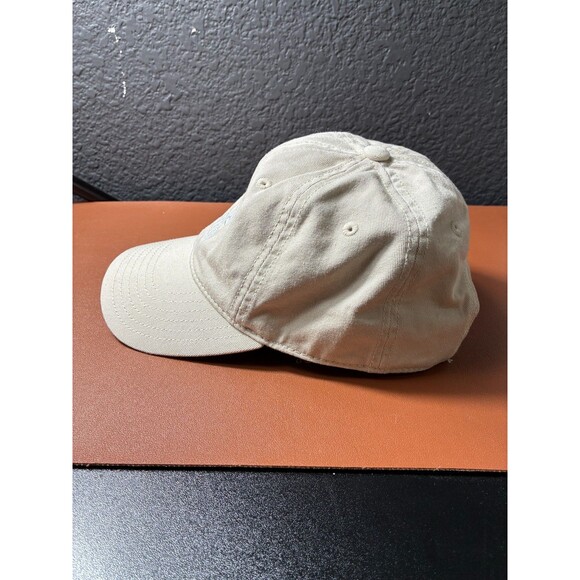 Adidas Trefoil Logo Baseball Cap Hat One Size Adjustable Strap Tan Beige - Picture 2 of 5